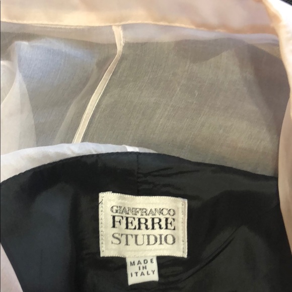 Gianfranco Ferre Studio sheer & black dress size M - Picture 8 of 9